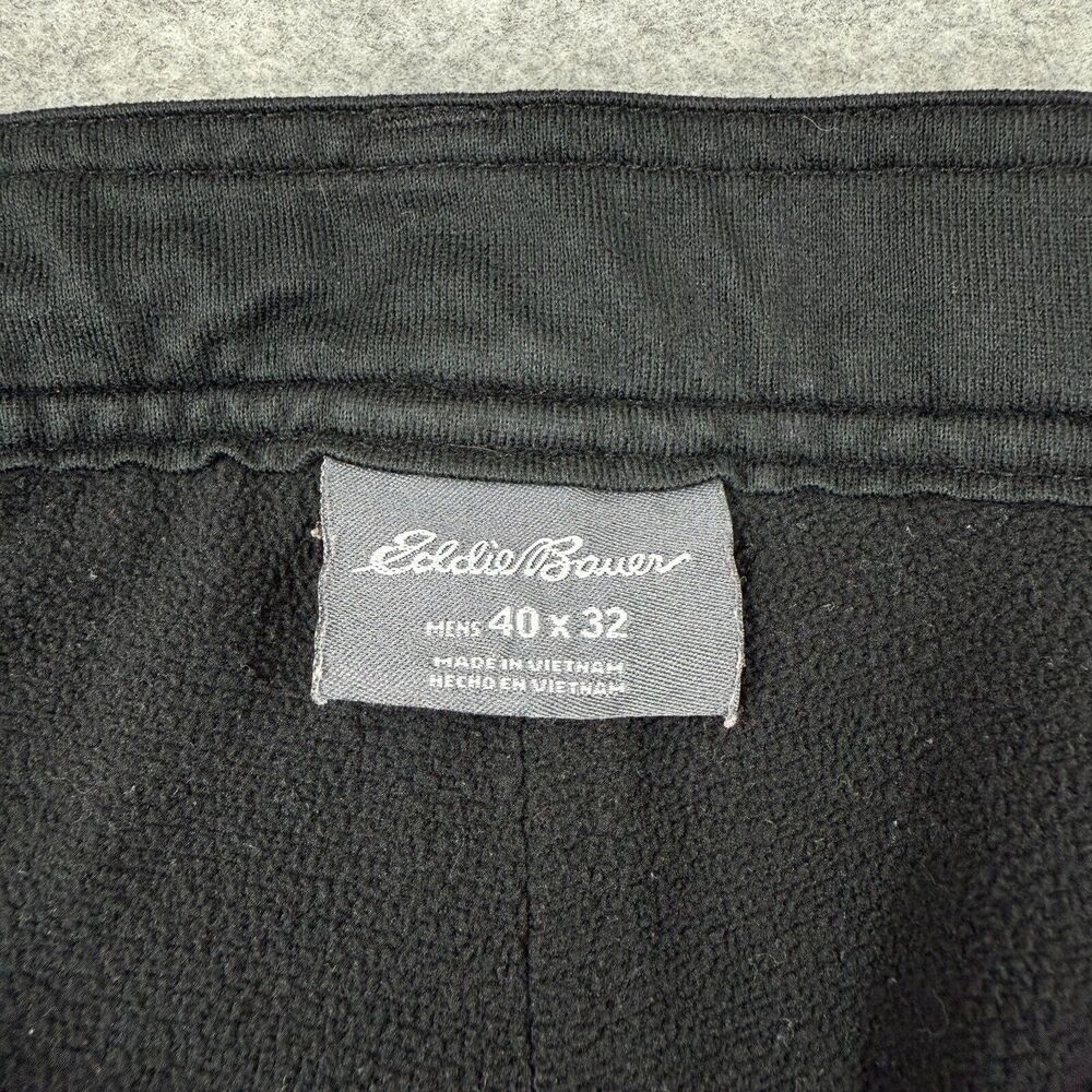 Eddie Bauer Pants Mens 40x31 Black Tech Fleece Lined 2way Stretch Outdoor Hiking - Picture 5 of 9